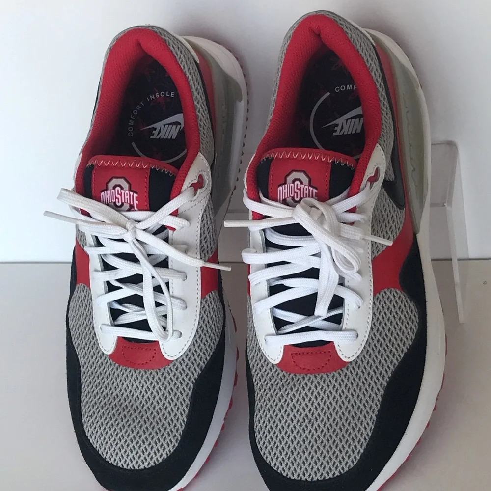 Nike Ohio State Buckeyes College Air Max SYSTM Men Shoe size 10 Mesh Sneaker
